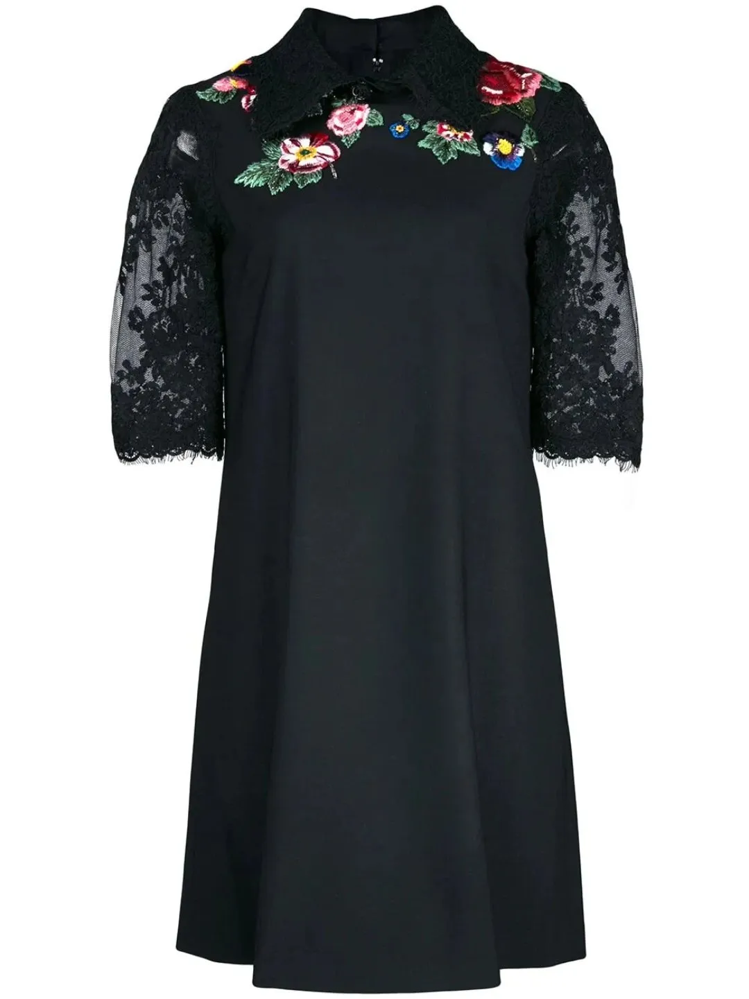 3/4 Sleeve A-Line Mini Day Dress