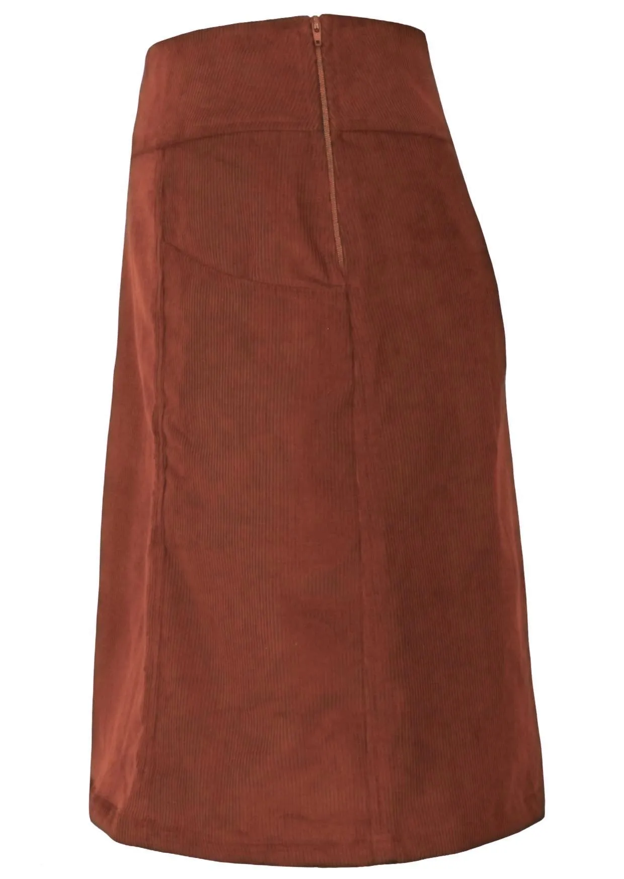Aalia Corduroy Skirt Burnt Henna