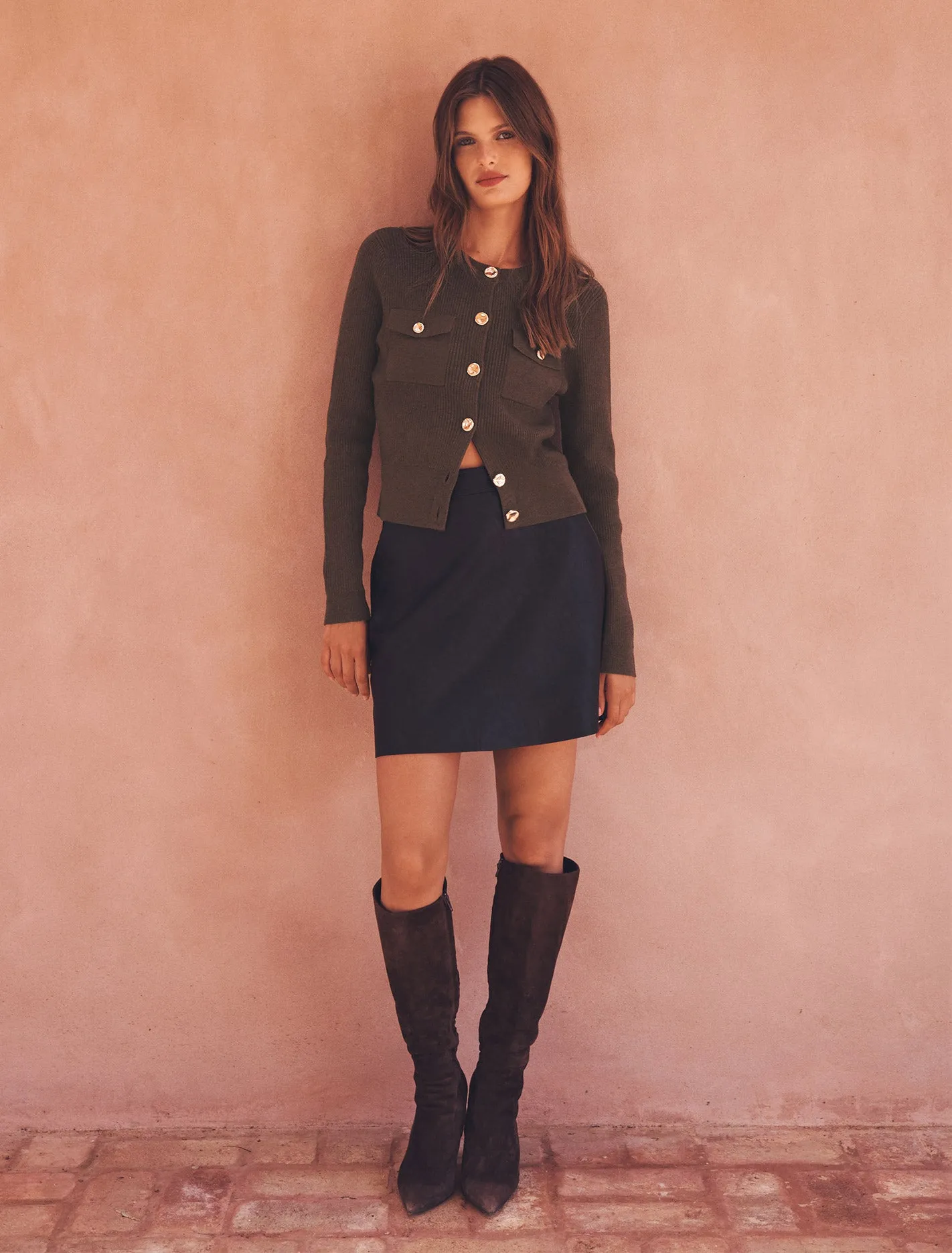 Alara Vegan Leather Mini Skirt