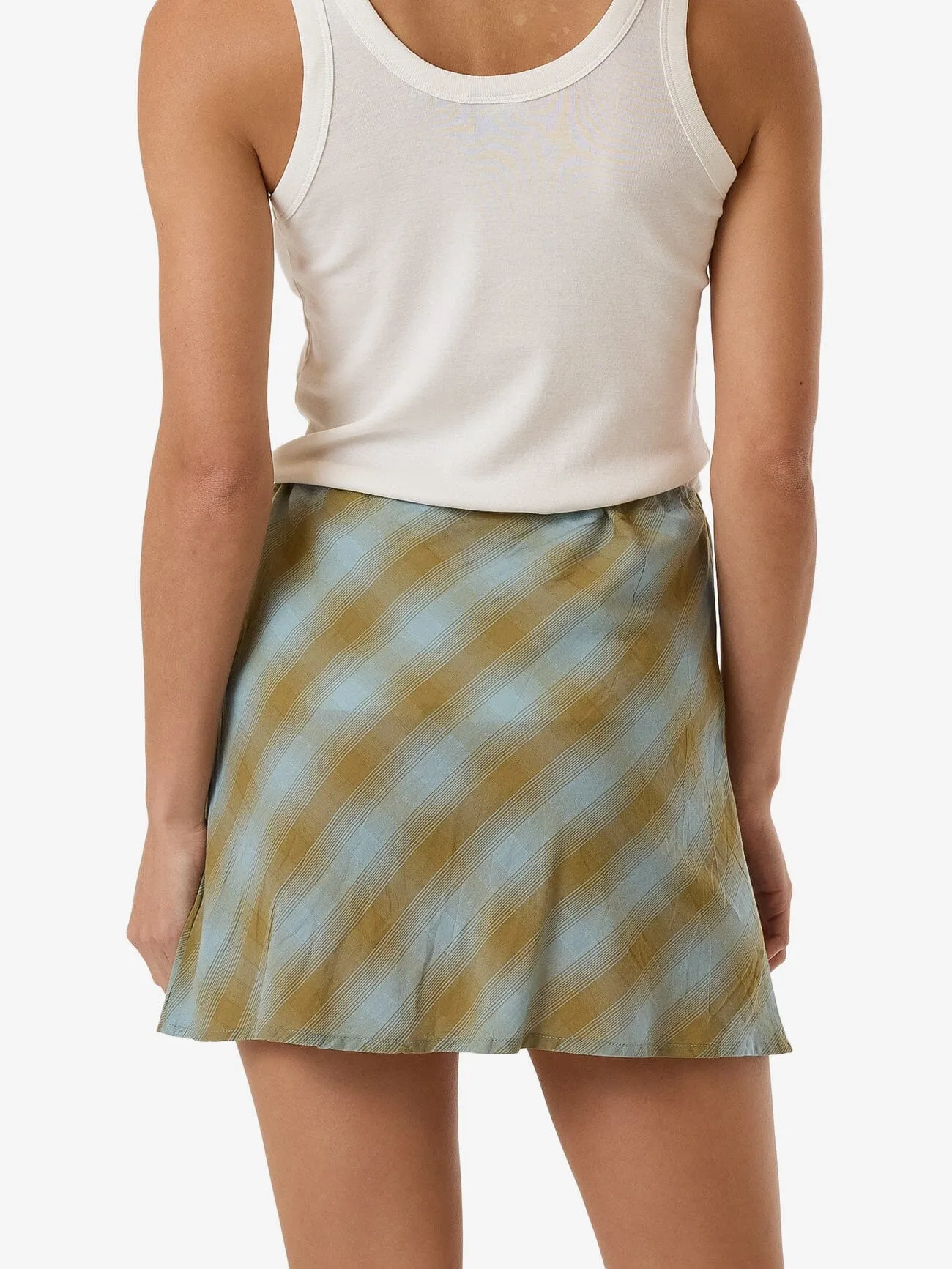 Ansley Bias Skirt - Stone Blue