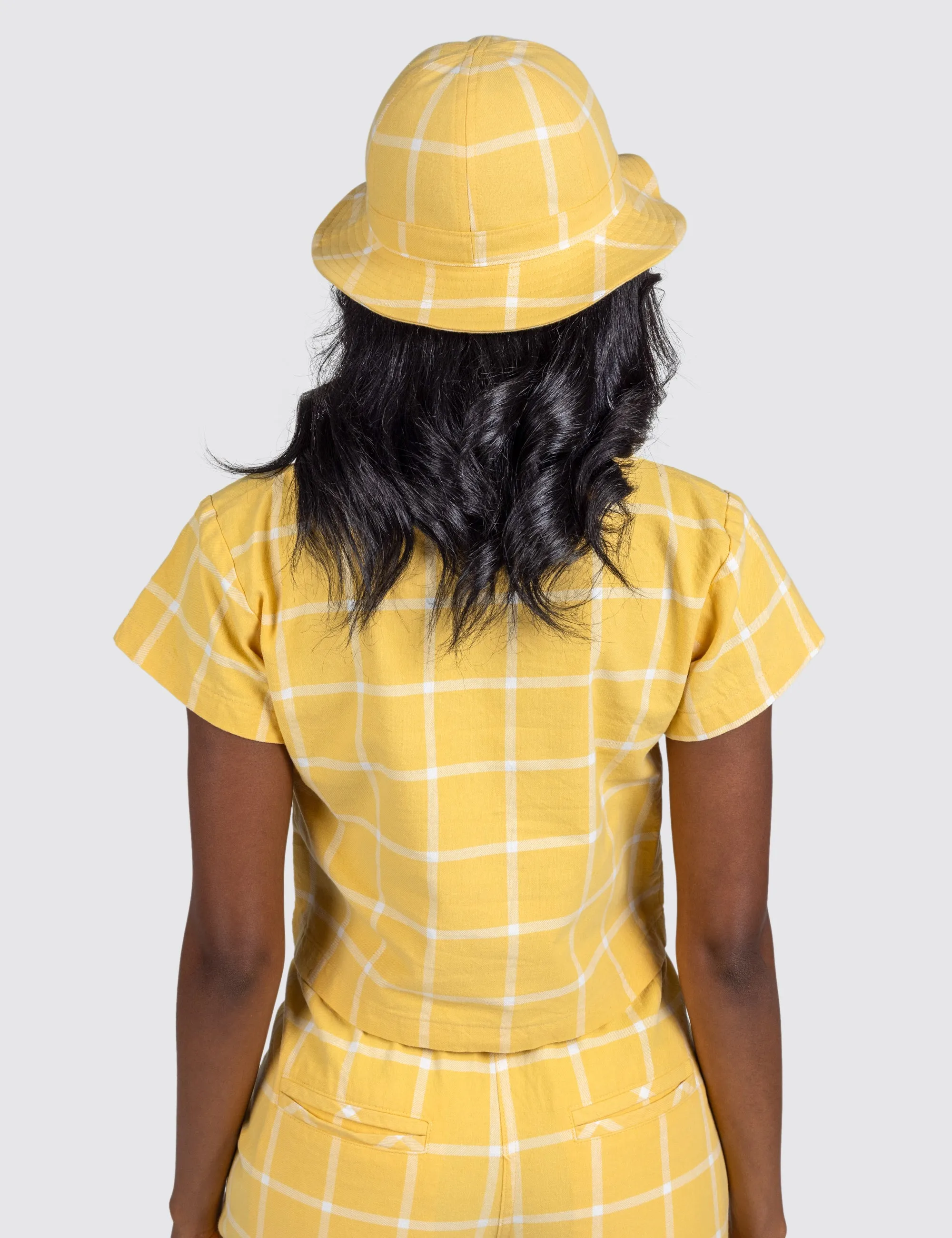 Banana Grid Crop Top