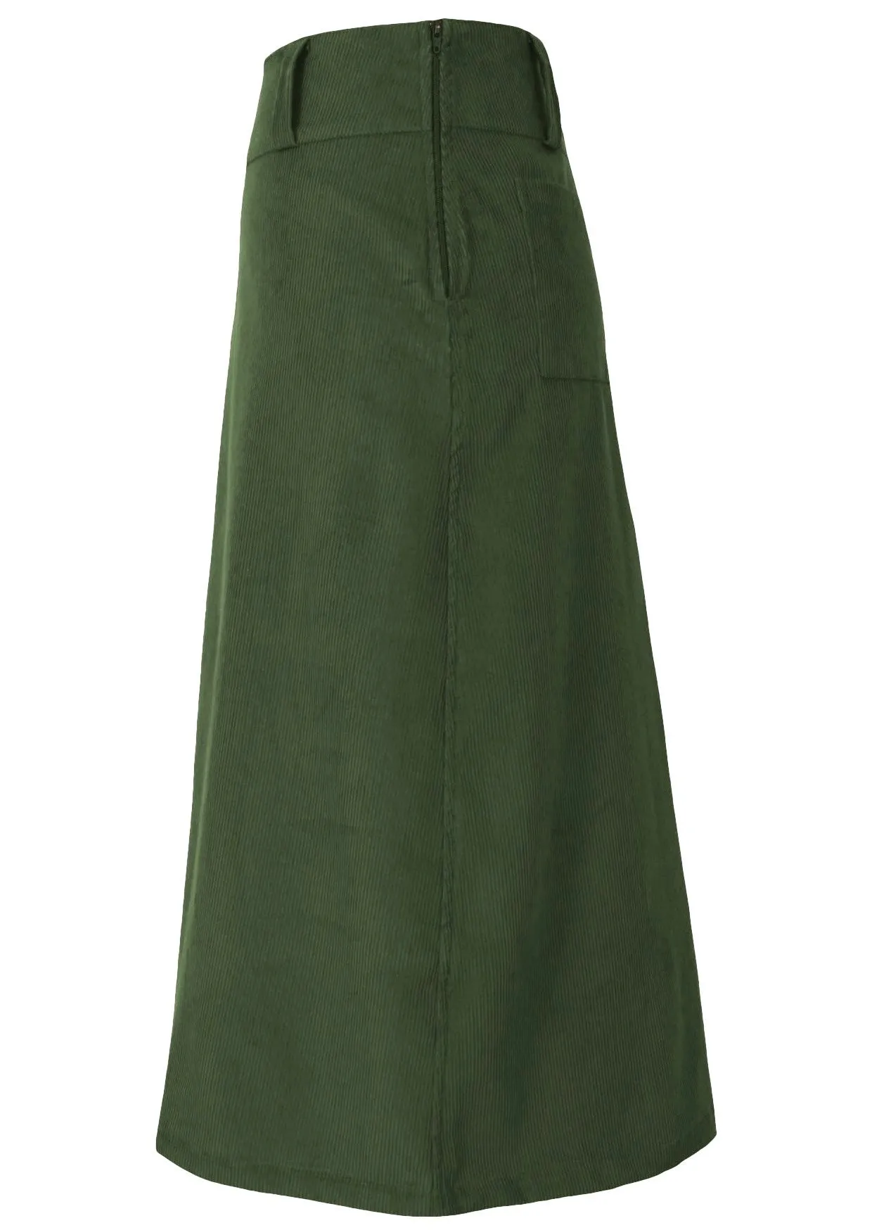Belt Loop Corduroy Skirt Douglas Fir