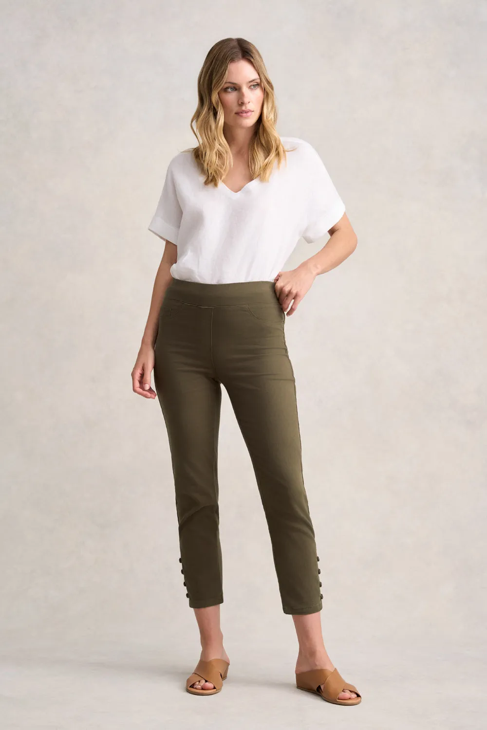 Bengajean® 7/8th Button Detail - Dusty Olive