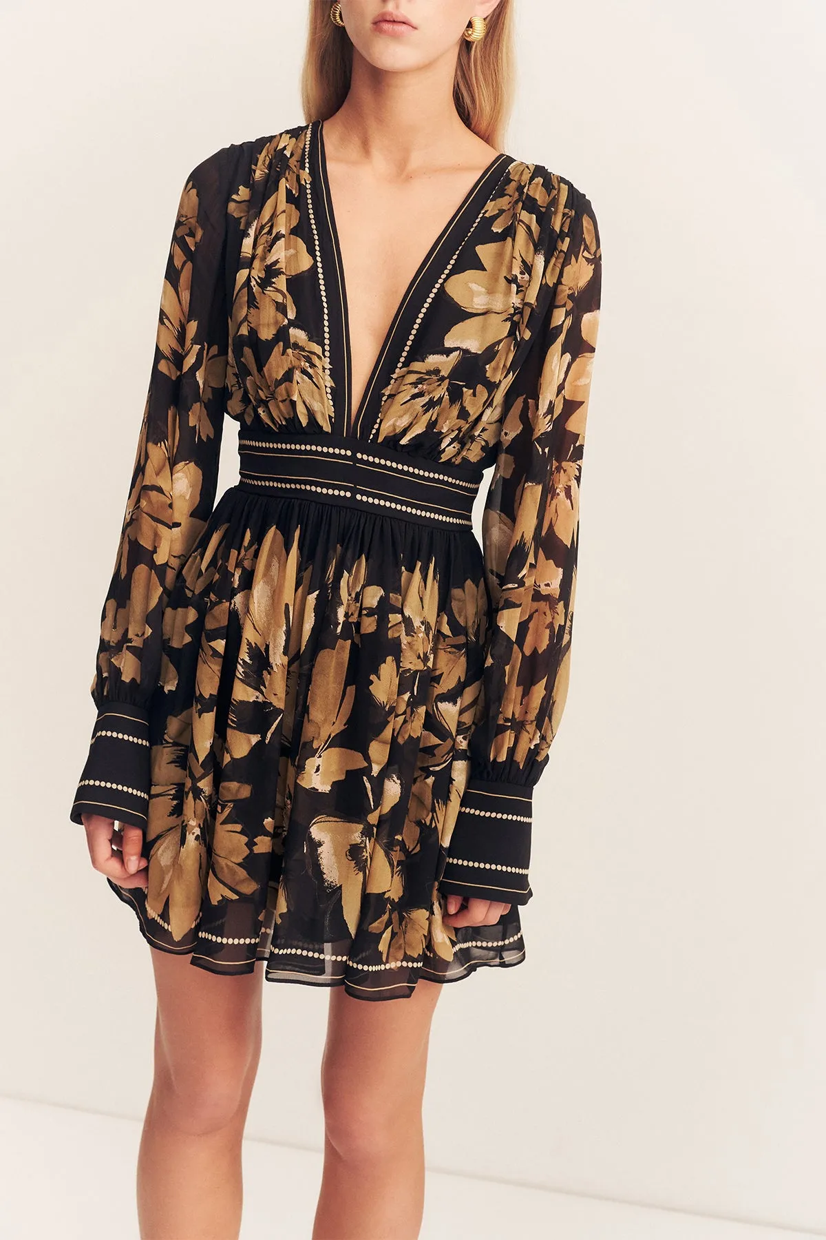 BLEEKER PLUNGED MINI DRESS