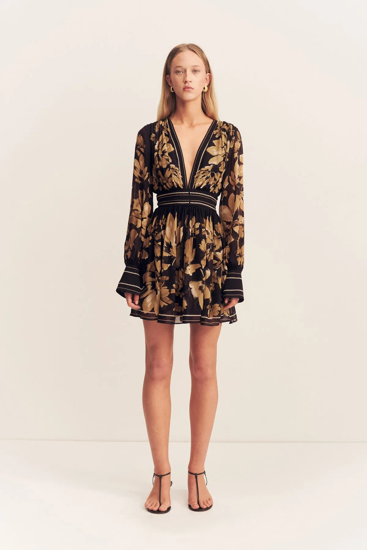 BLEEKER PLUNGED MINI DRESS