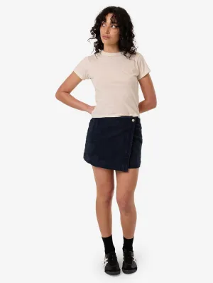 Blends Jacquard Marley Wrap Skirt - Indigo Overdye