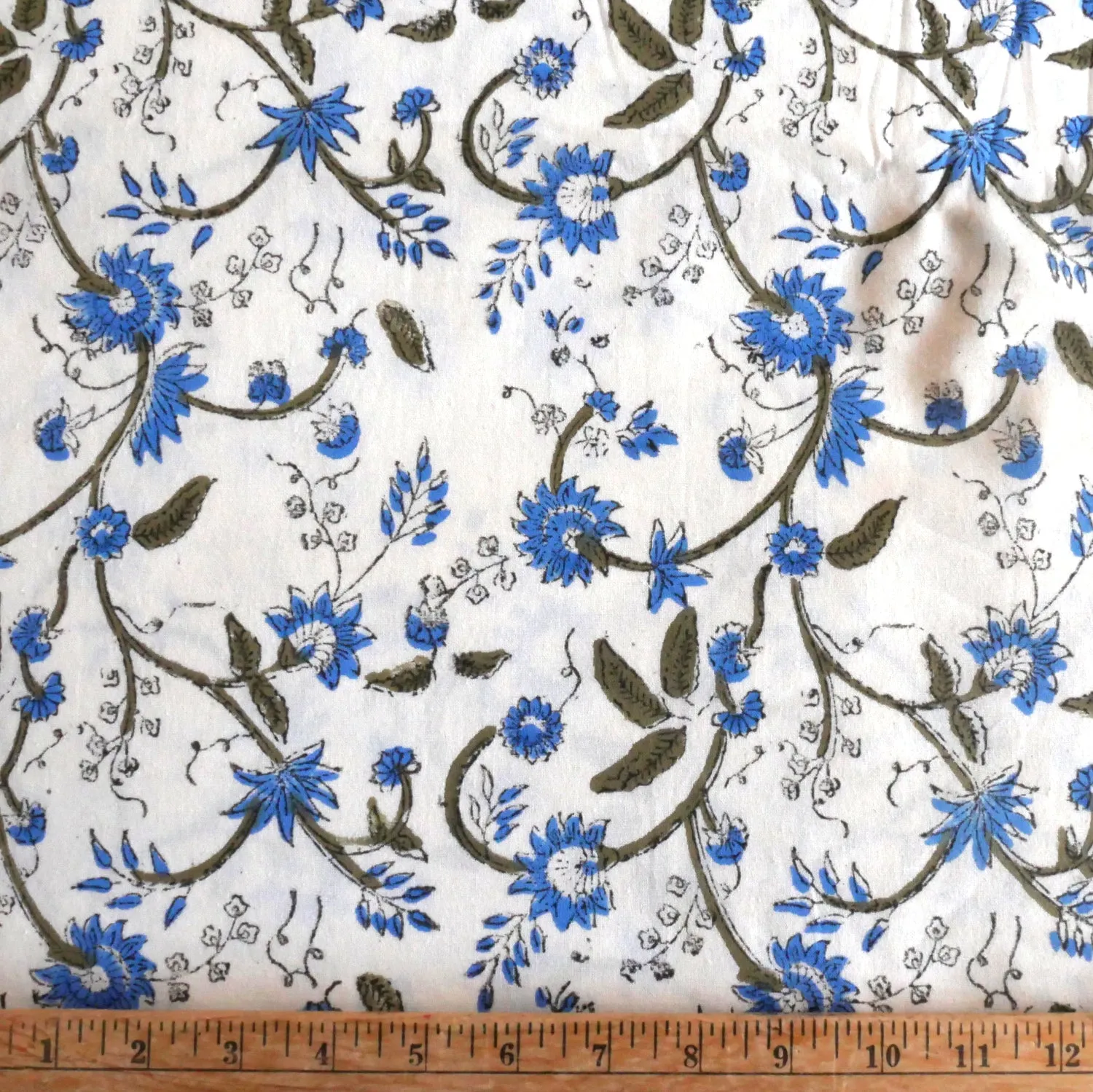 Block Print Fabric by the Yard