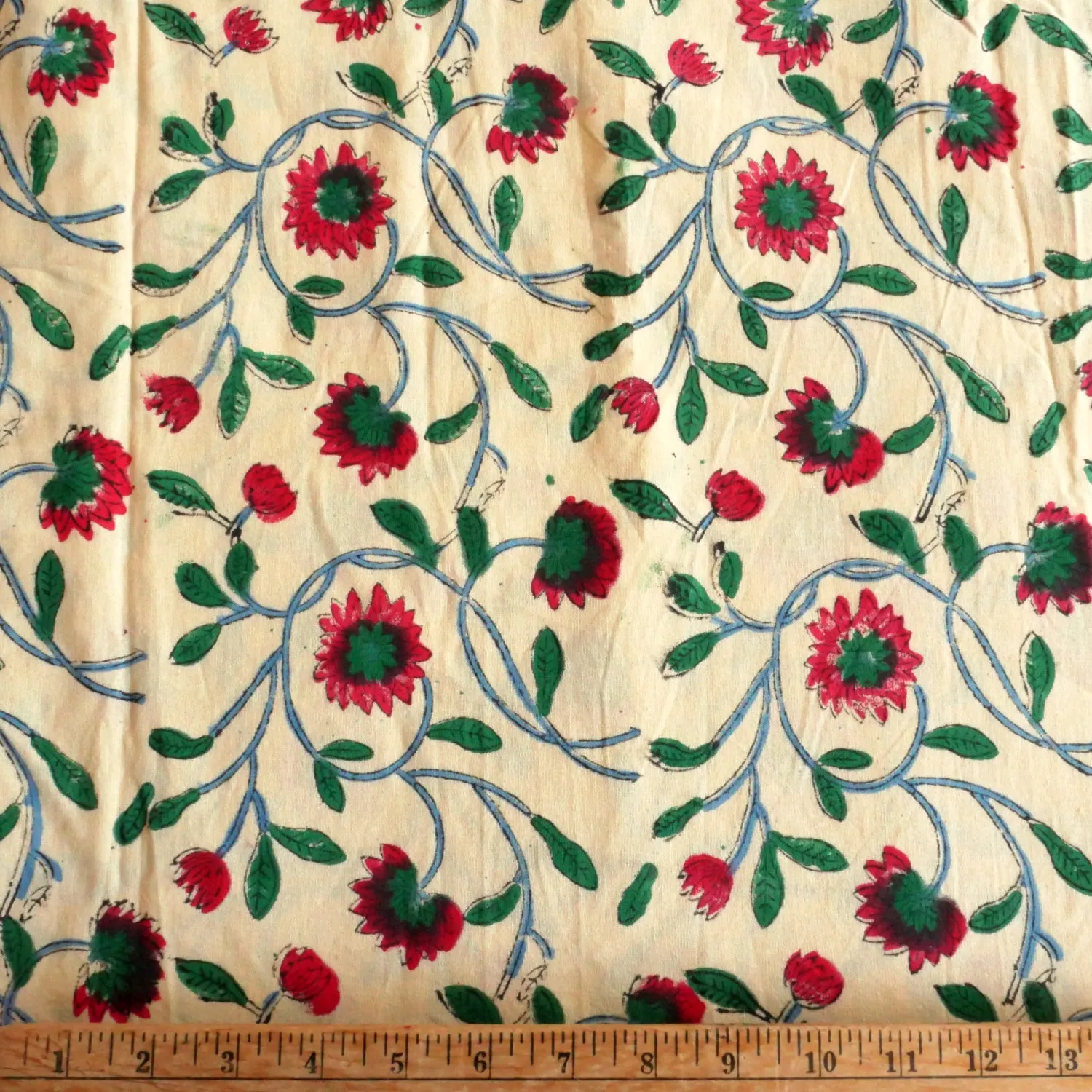 Block Print Fabric by the Yard