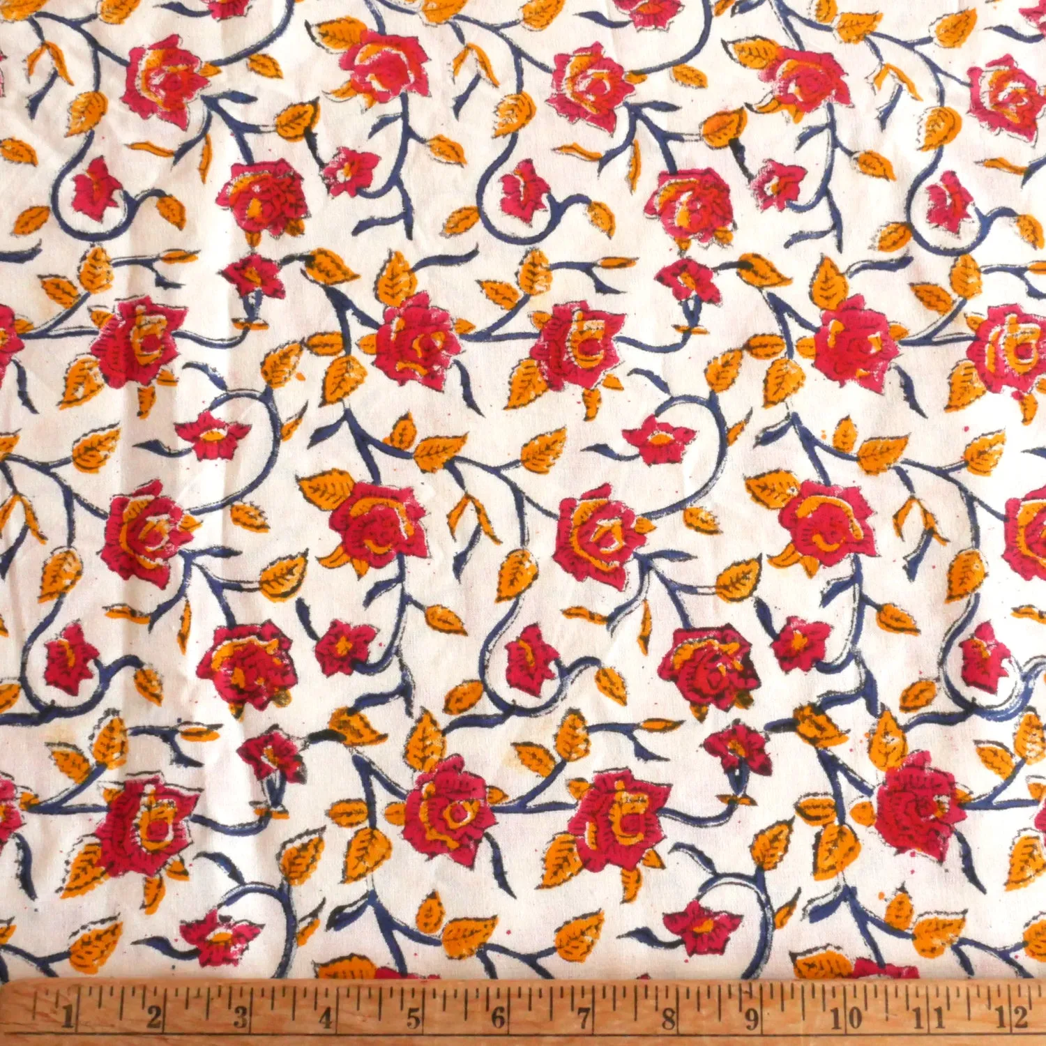 Block Print Fabric by the Yard
