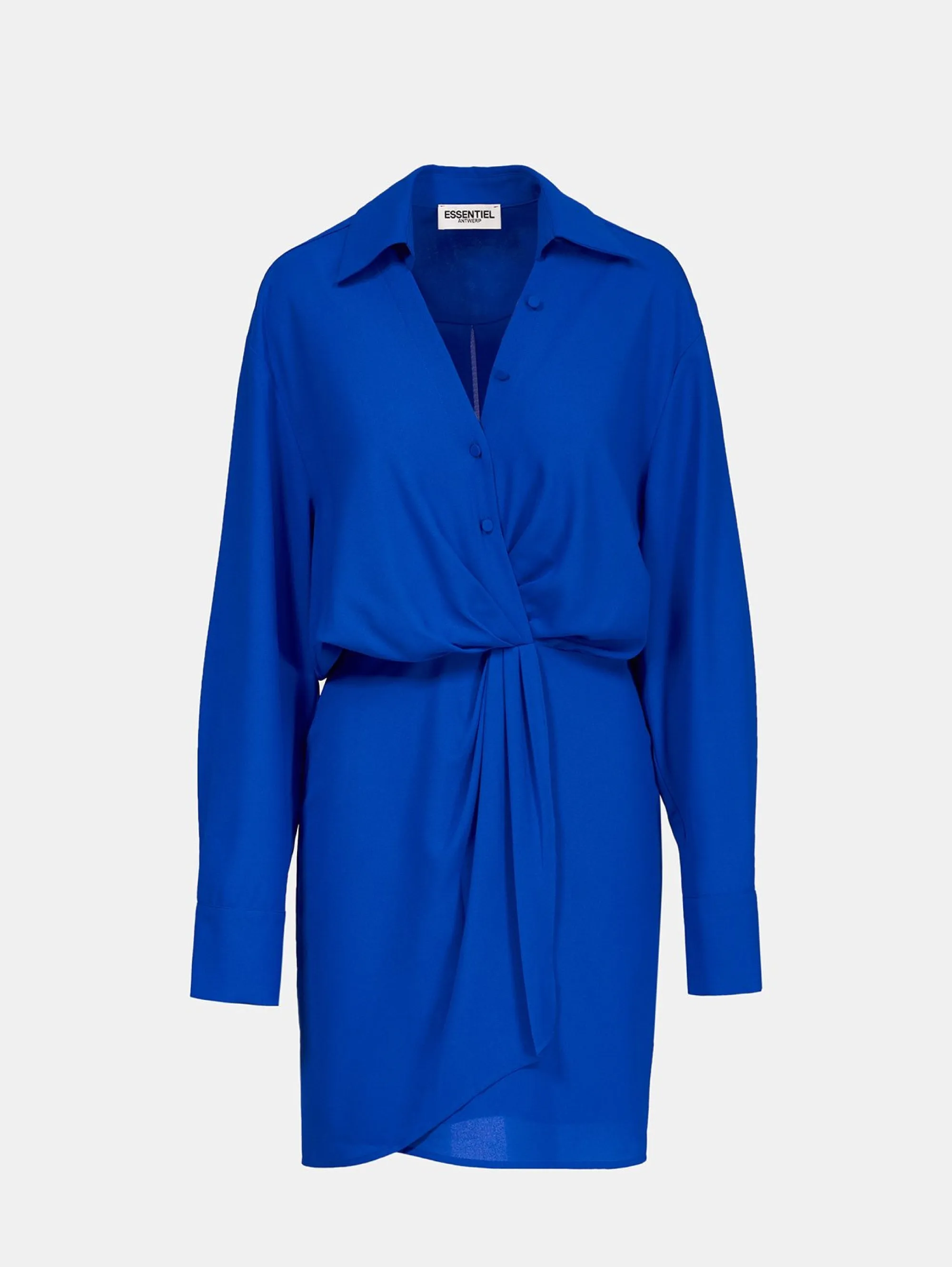 Blue V-Neck Dress