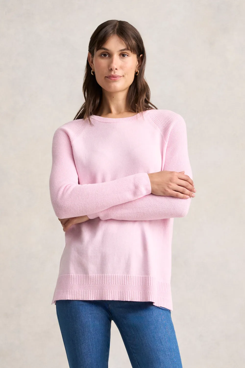 Button Side Detail Jumper - Ice Pink
