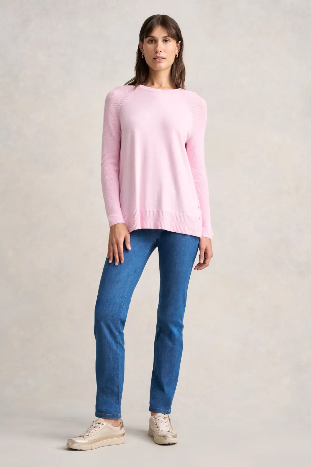 Button Side Detail Jumper - Ice Pink