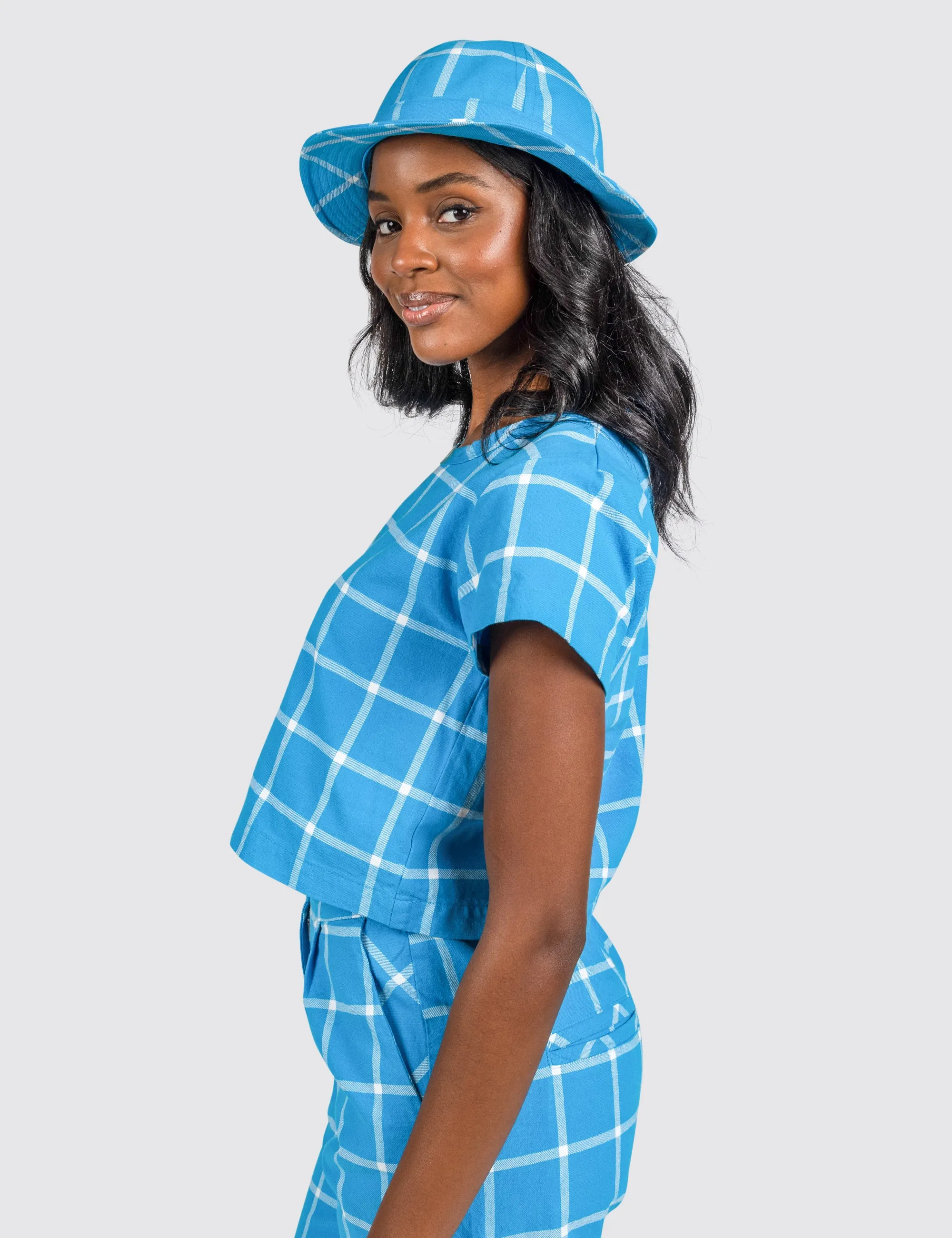 Calypso Grid Crop Top