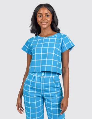 Calypso Grid Crop Top