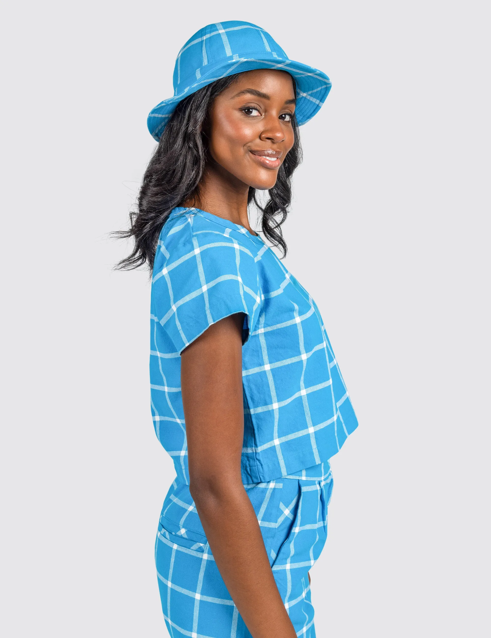 Calypso Grid Crop Top