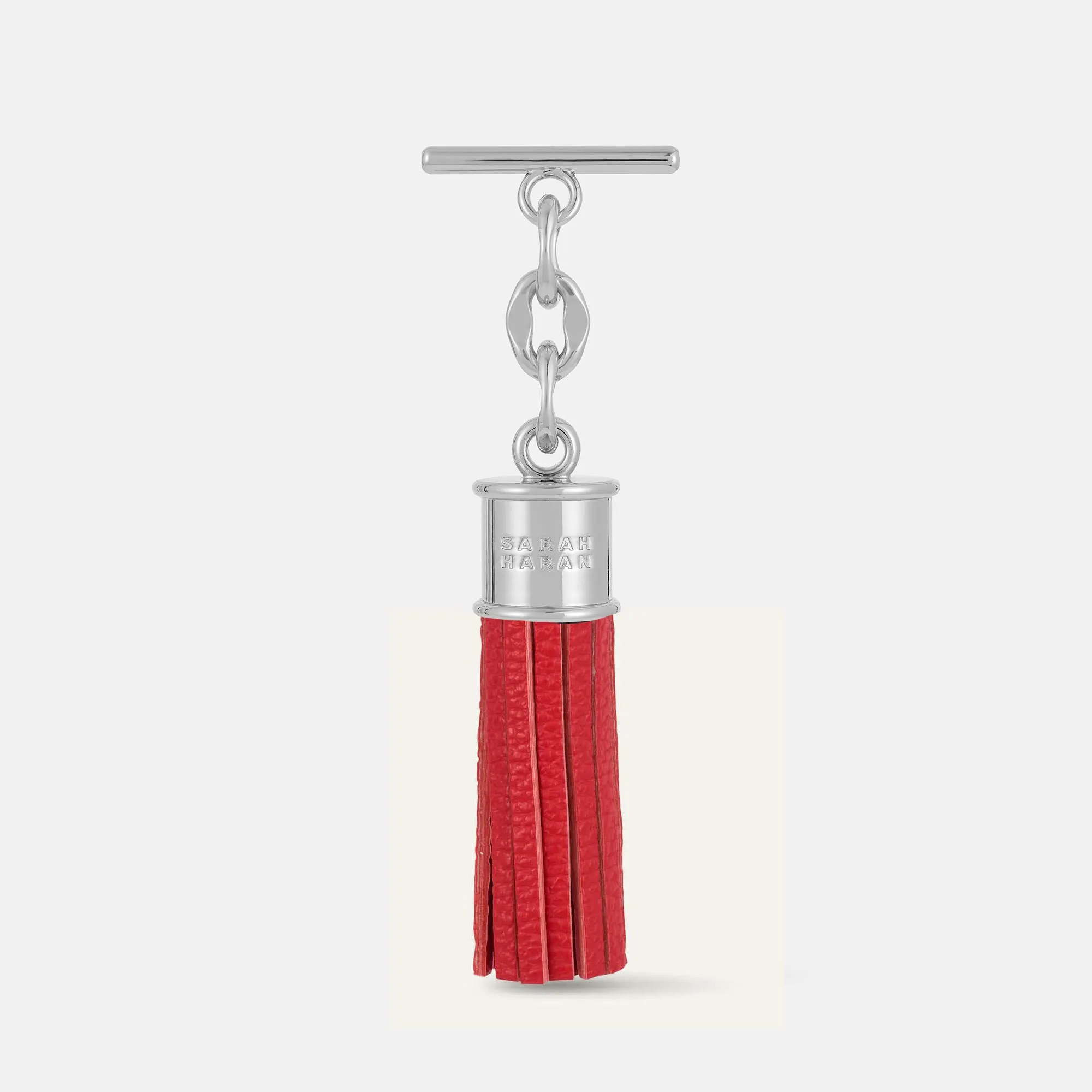 Capsule Tassel Mini | Pillarbox Red with Silver hardware