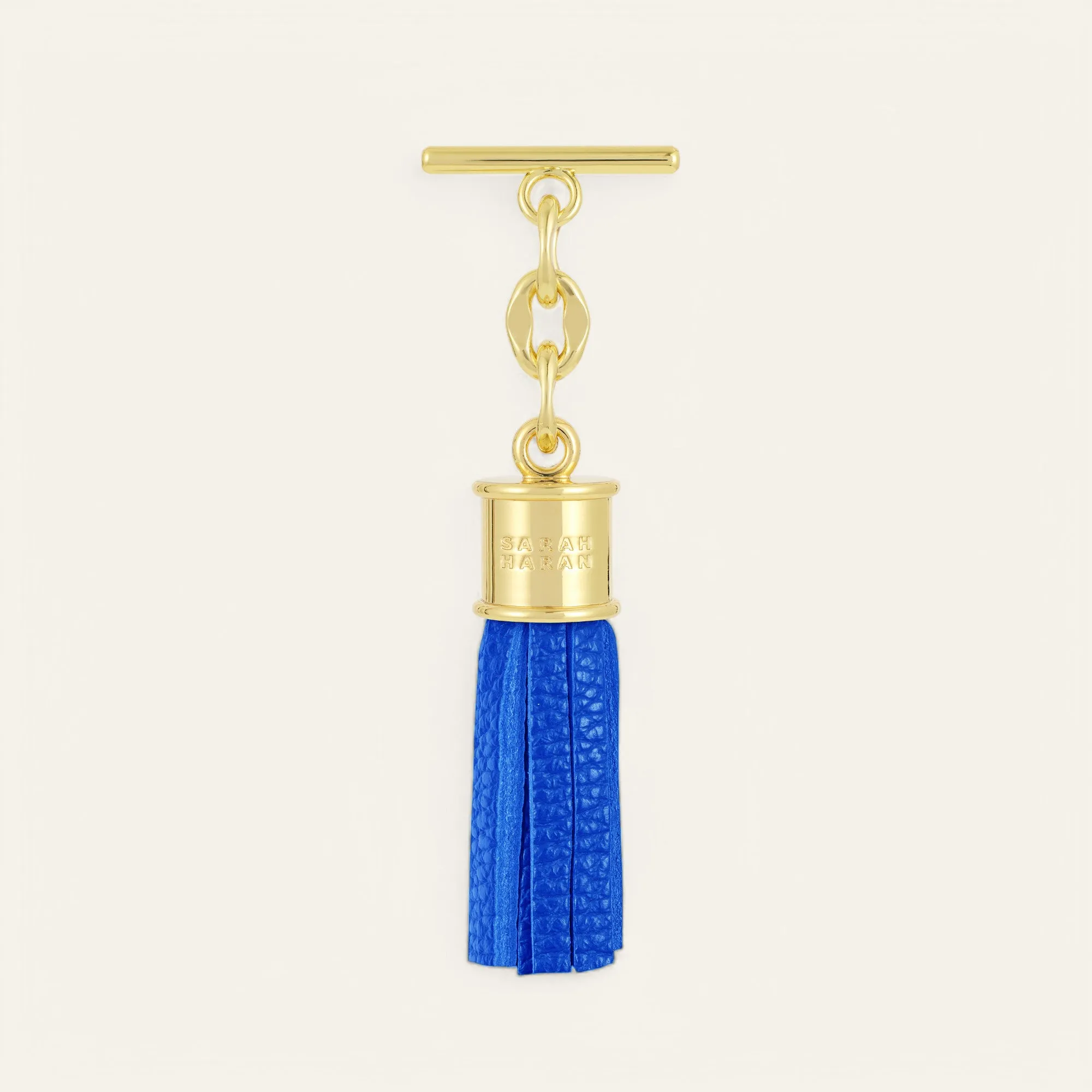 Capsule Tassel Mini | Sapphire with Gold hardware