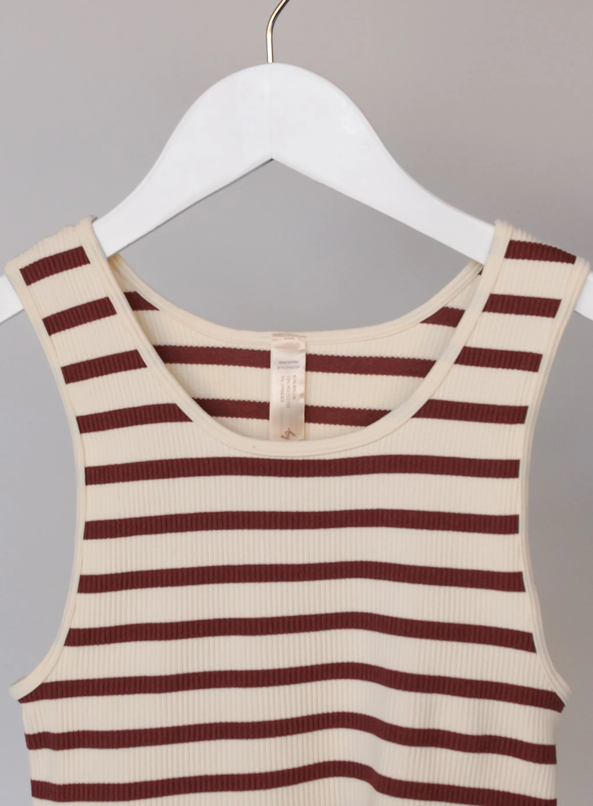 Celine Striped Tank - Chestnut