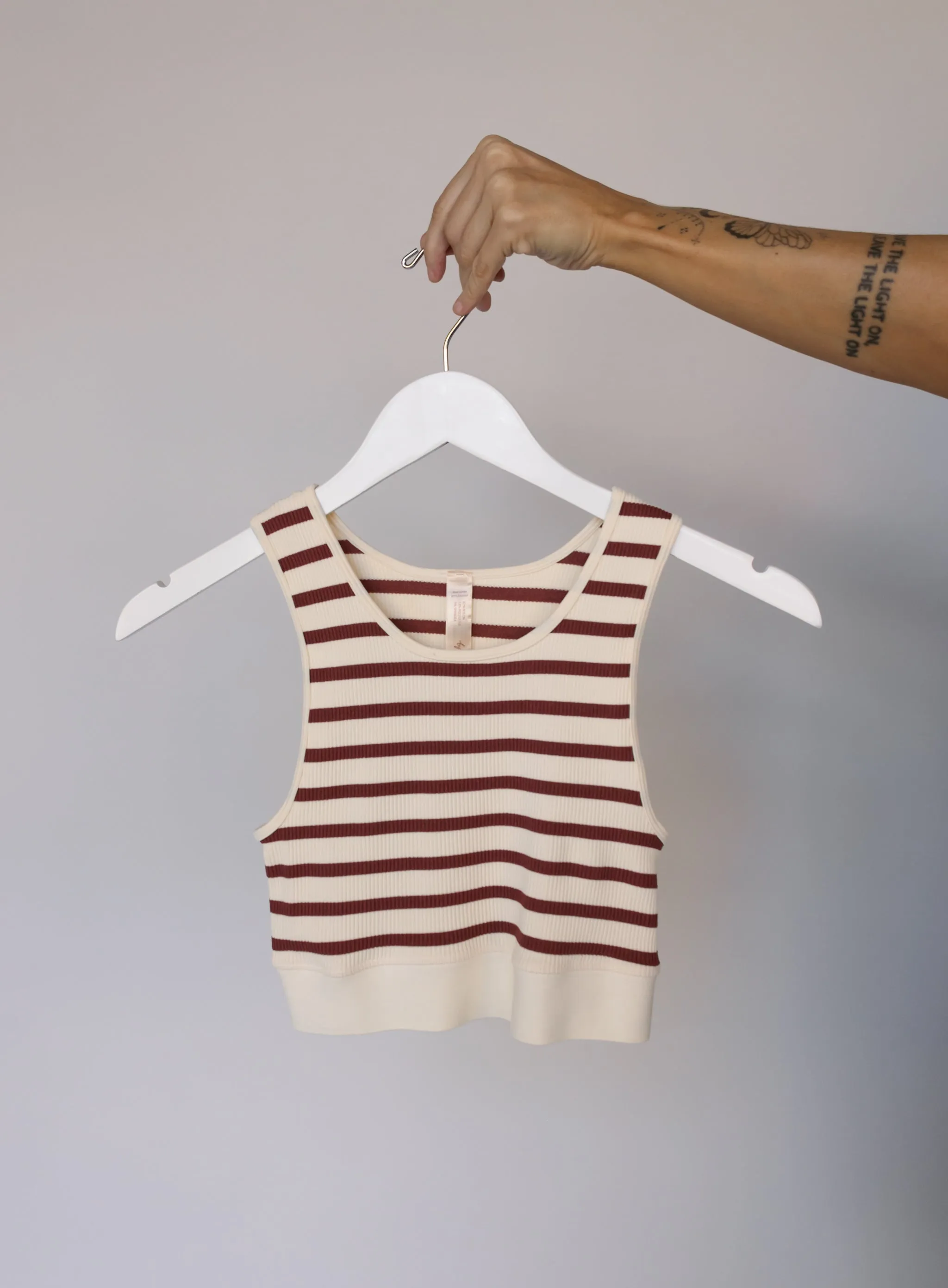 Celine Striped Tank - Chestnut