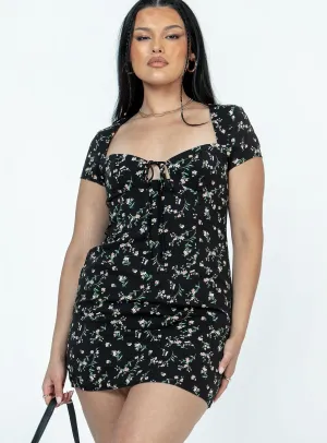 Centennial Mini Dress Black Floral