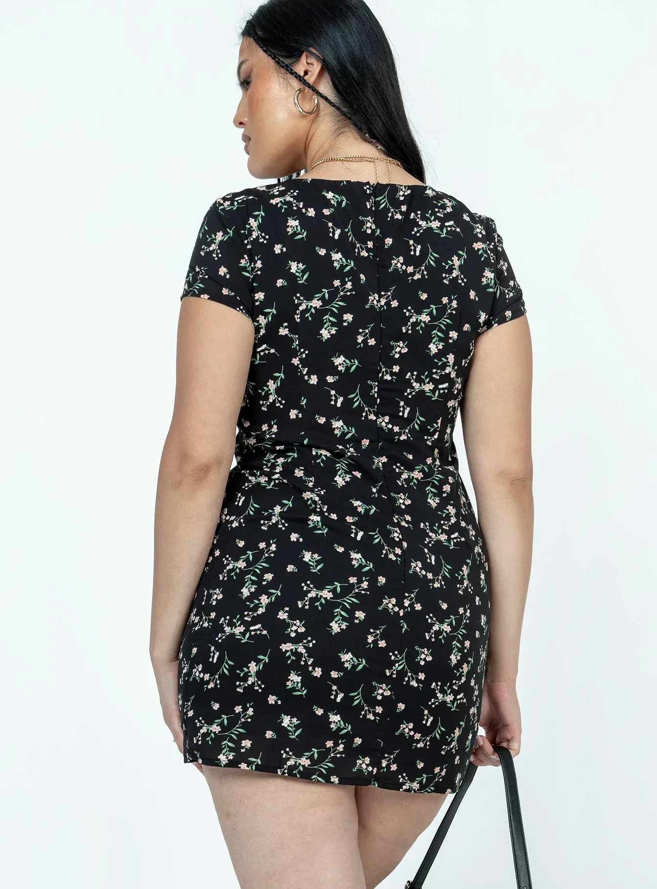 Centennial Mini Dress Black Floral