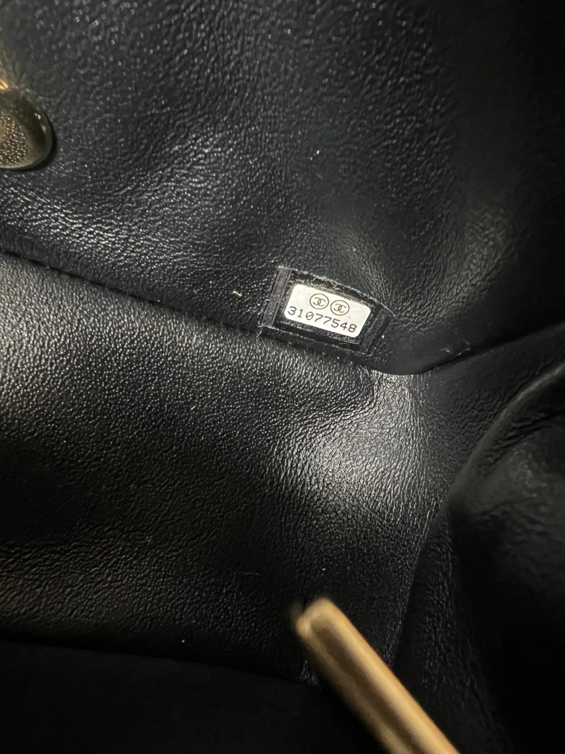 Chanel Black Lambskin Leather Mini Square