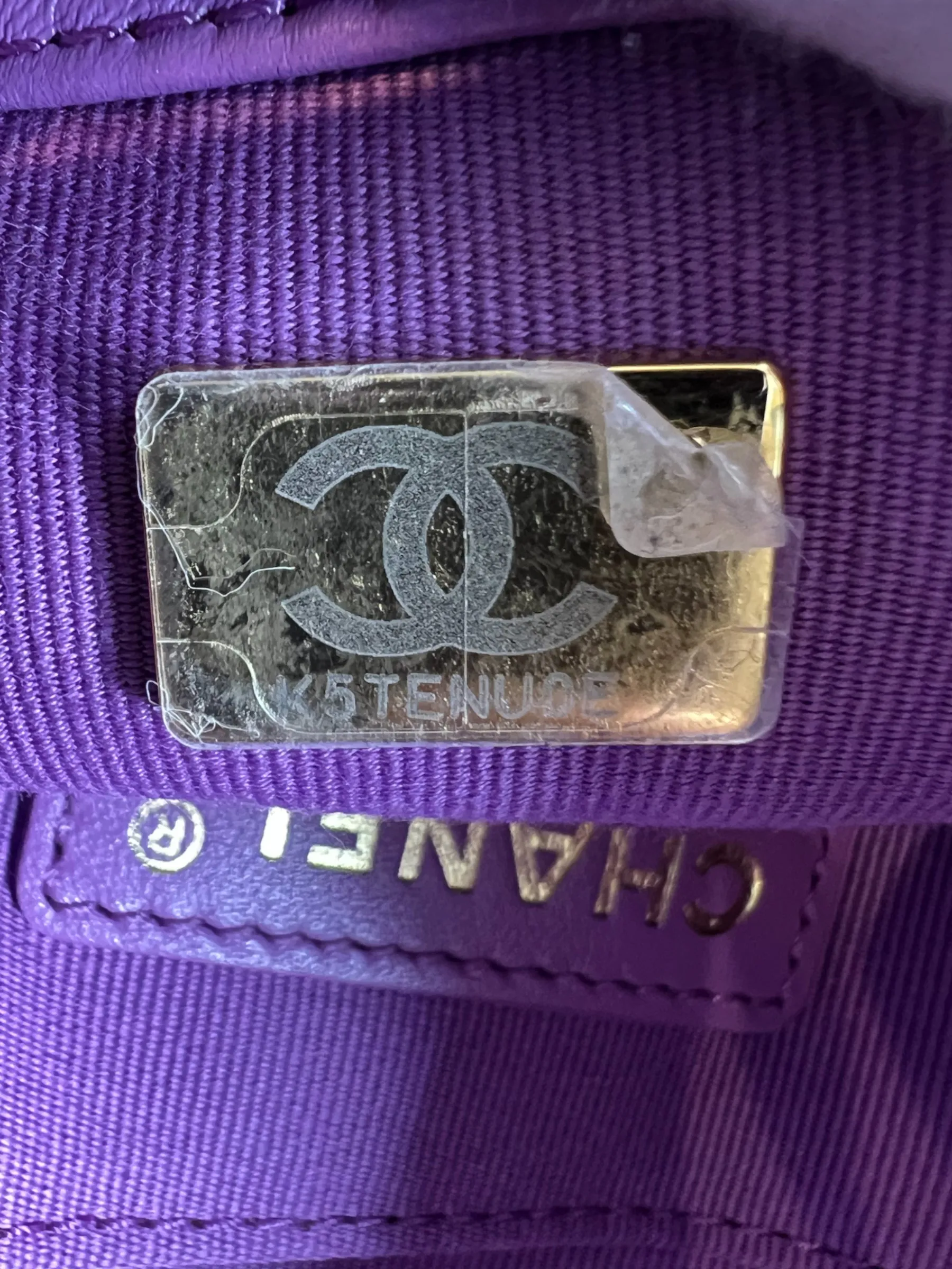 Chanel Lilac Lambskin Leather Mini Lacquered Chain Flap