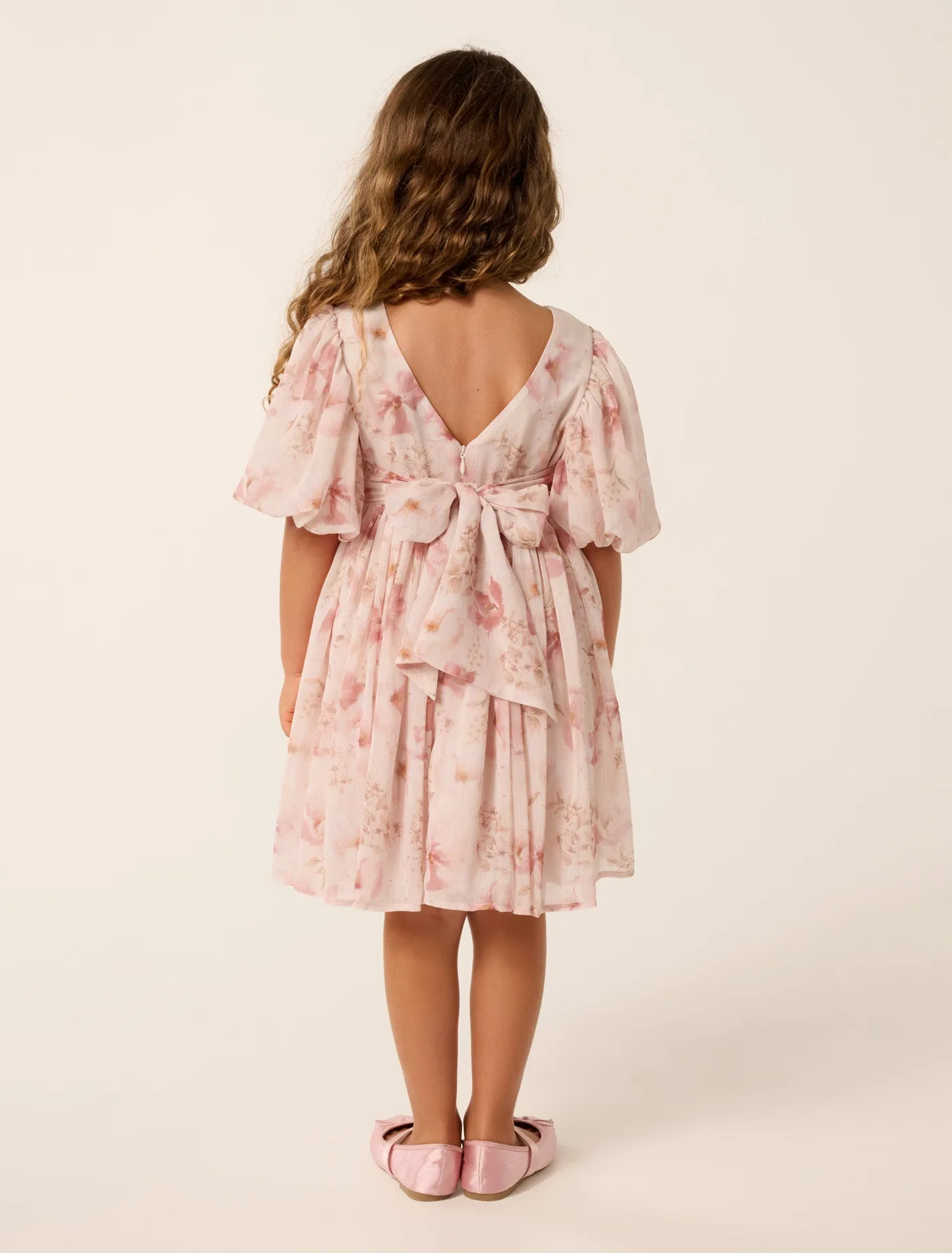 Claudine Girls Puff Sleeve Dress