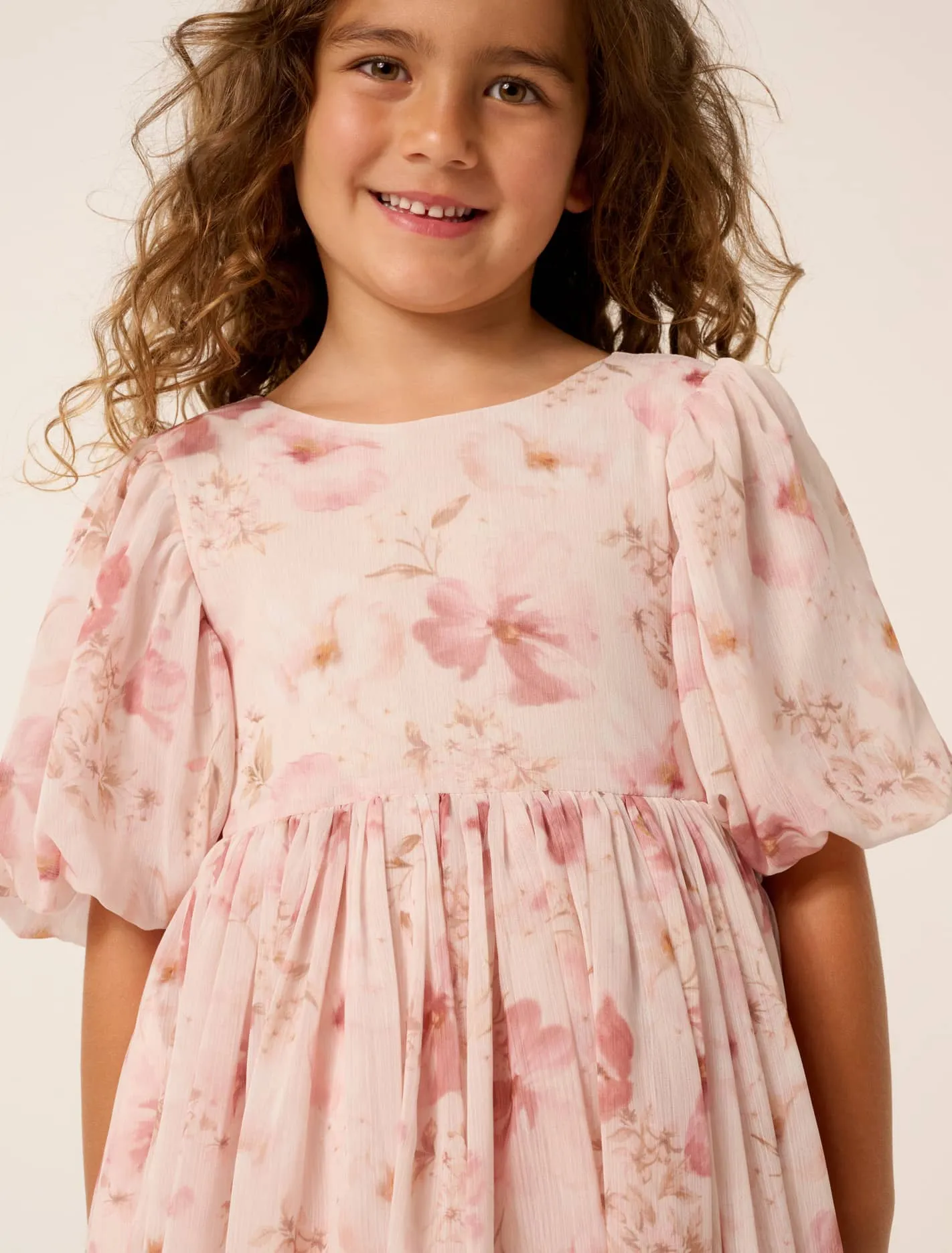 Claudine Girls Puff Sleeve Dress