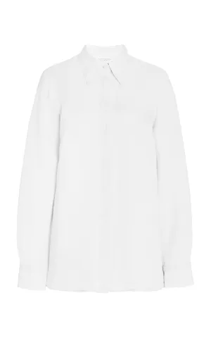 Cruz Shirt in White Aloe Linen