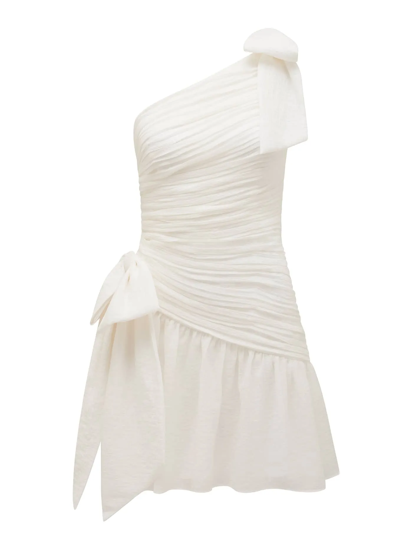 Dakota Petite Ruched Bow Mini Dress
