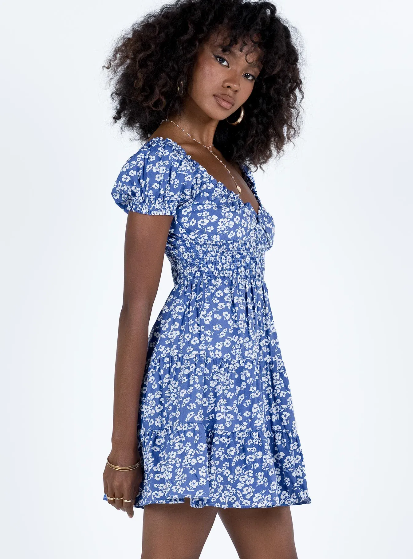 Daniela Mini Dress Blue Floral