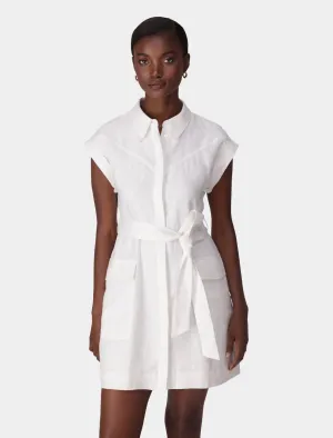 Dehlia Linen Utility Mini Dress