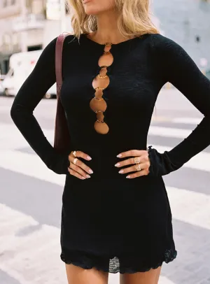 Dejonge Ring Mini Dress Black