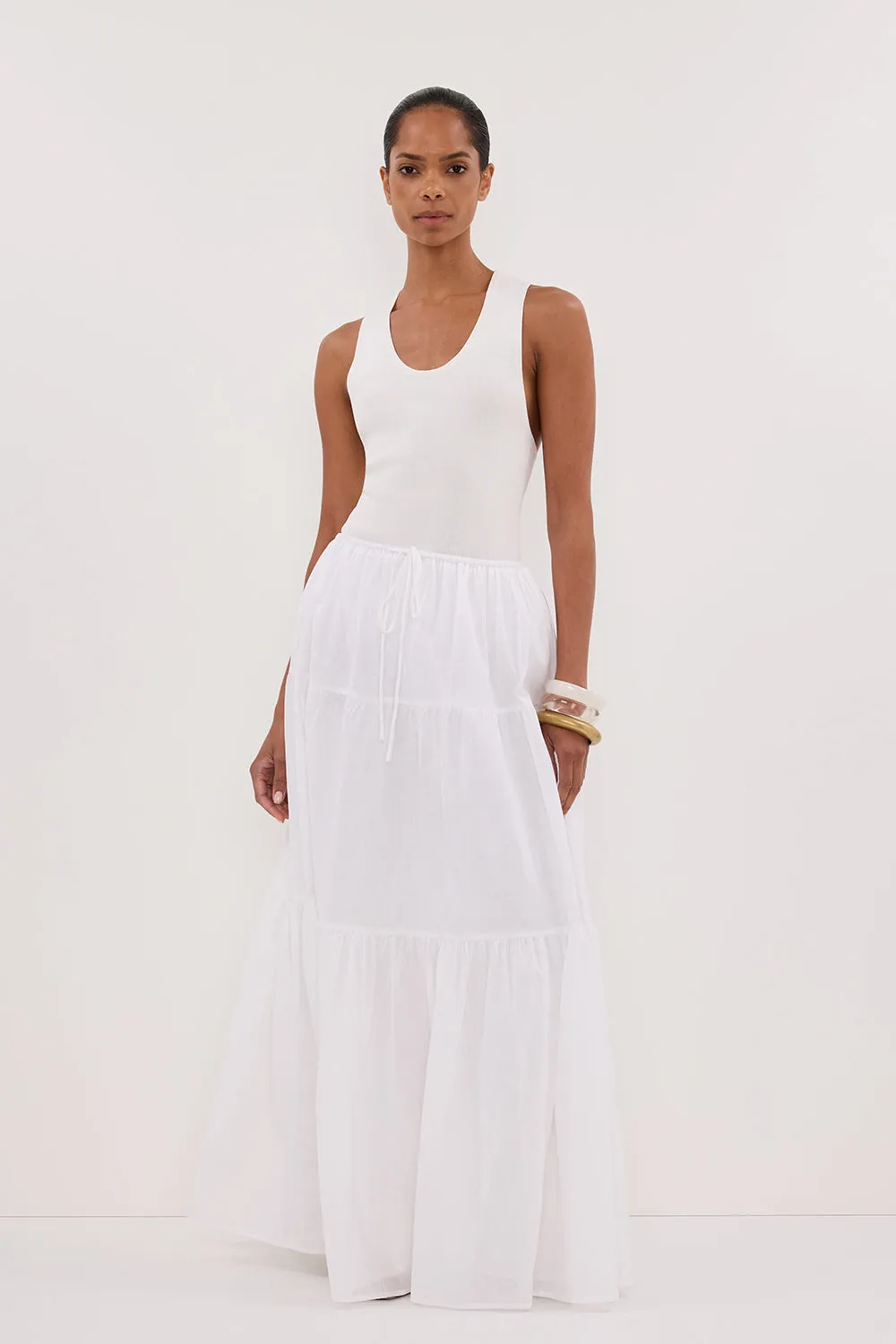 DEVIN OFF WHITE RACER KNIT TANK