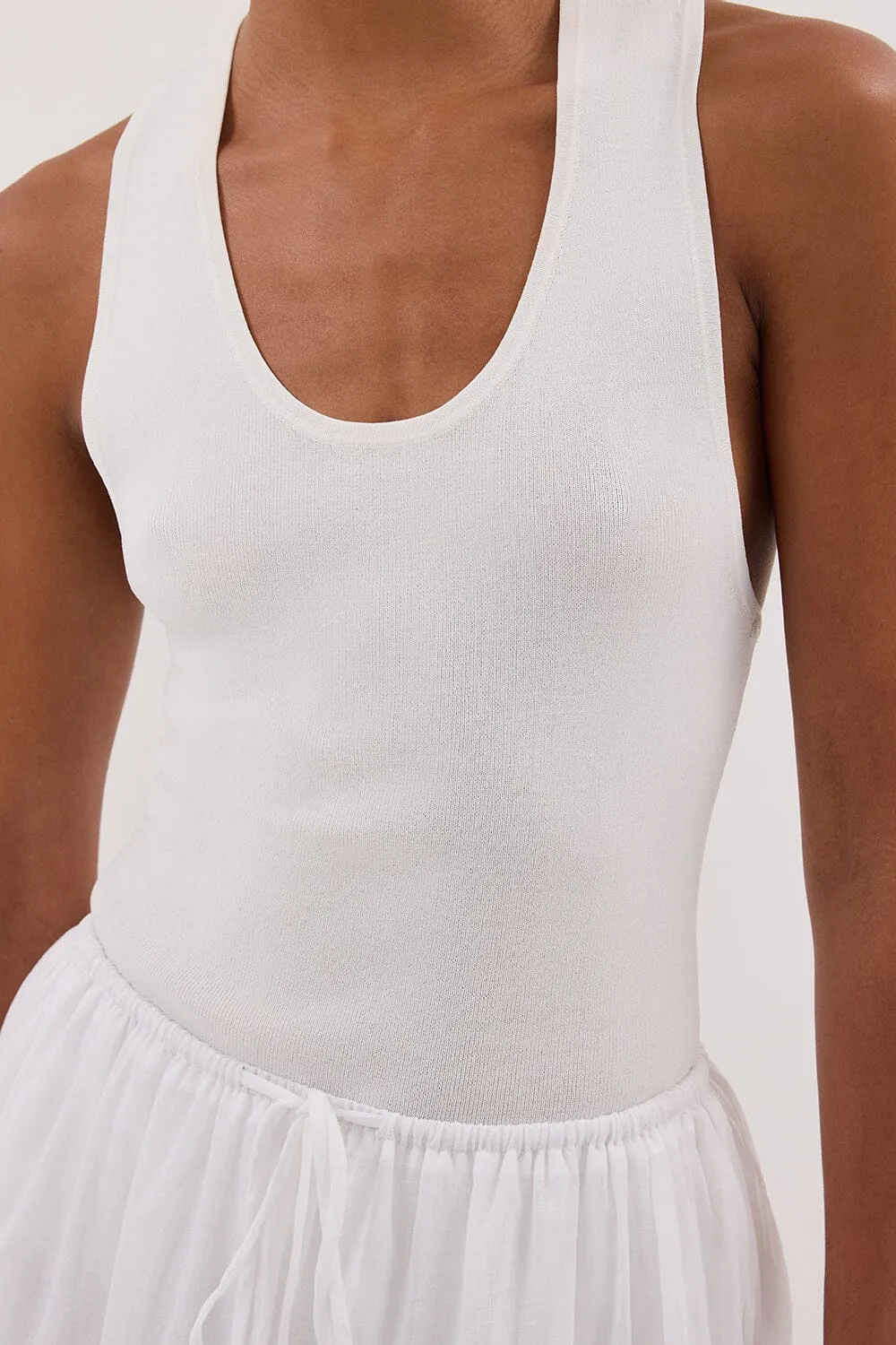 DEVIN OFF WHITE RACER KNIT TANK