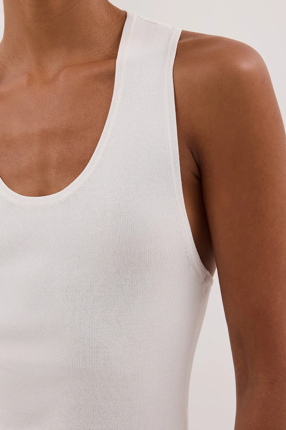 DEVIN OFF WHITE RACER KNIT TANK