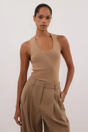 DEVIN TAN RACER KNIT TANK