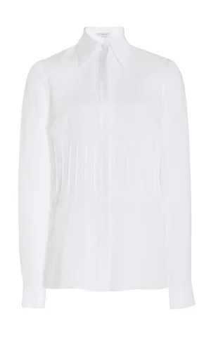Duff Top in White Aloe Linen