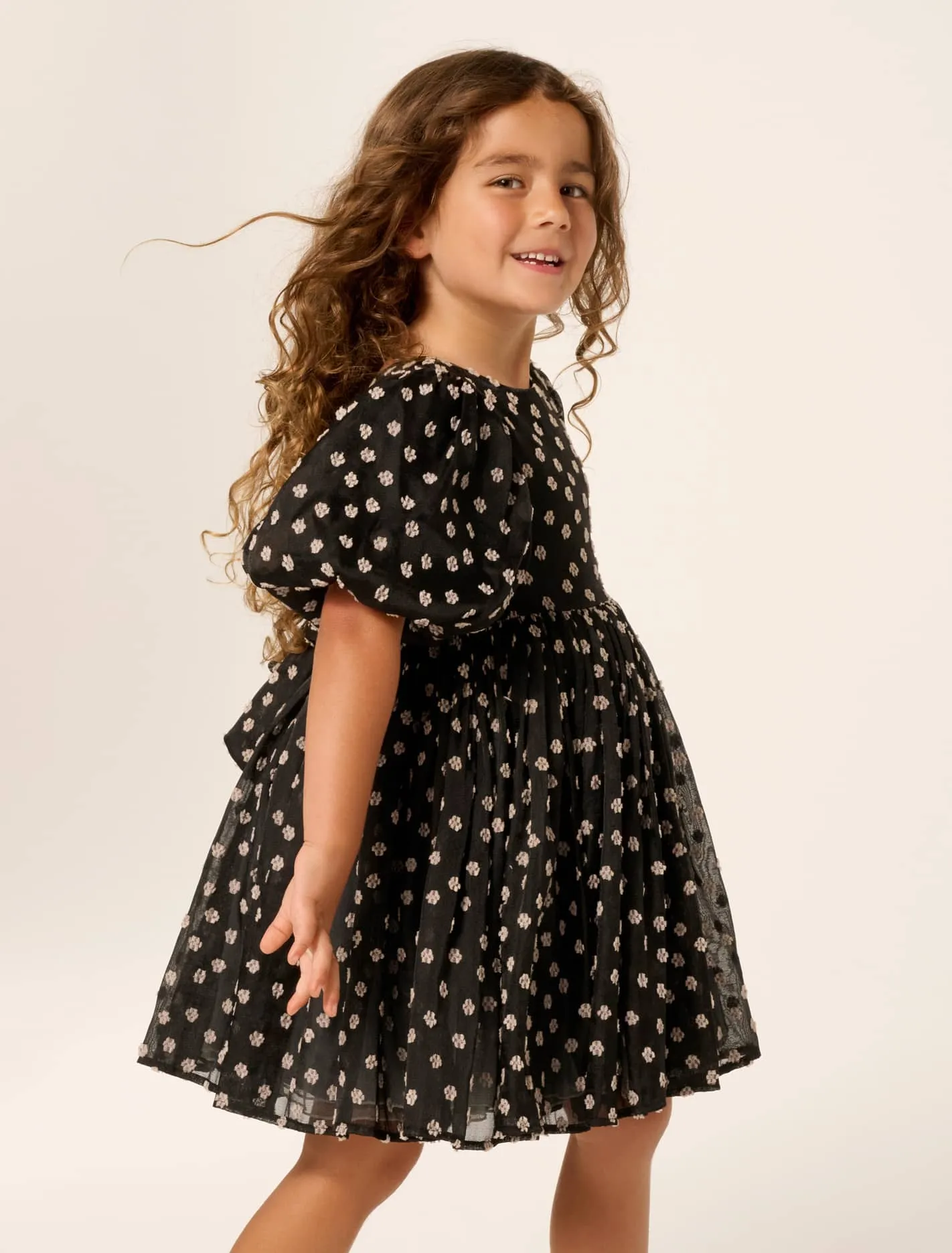 Elle Girls Puff Sleeve Mini Dress