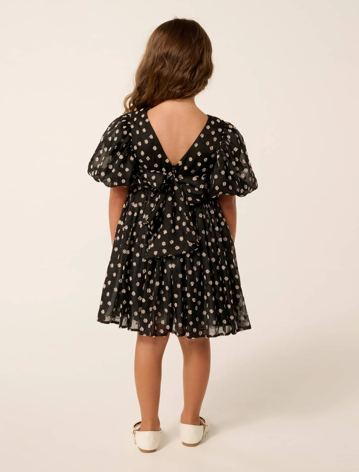 Elle Girls Puff Sleeve Mini Dress
