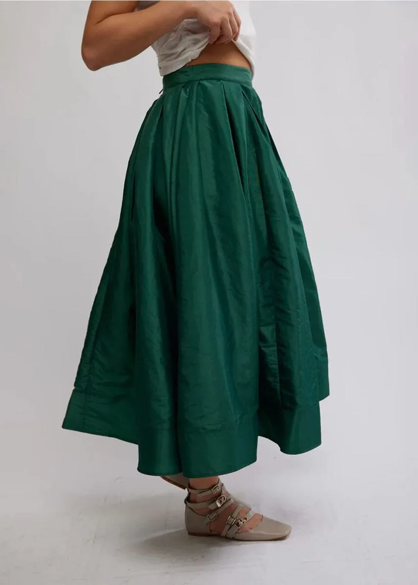 Emilia Full Skirt - Uncut Emerald