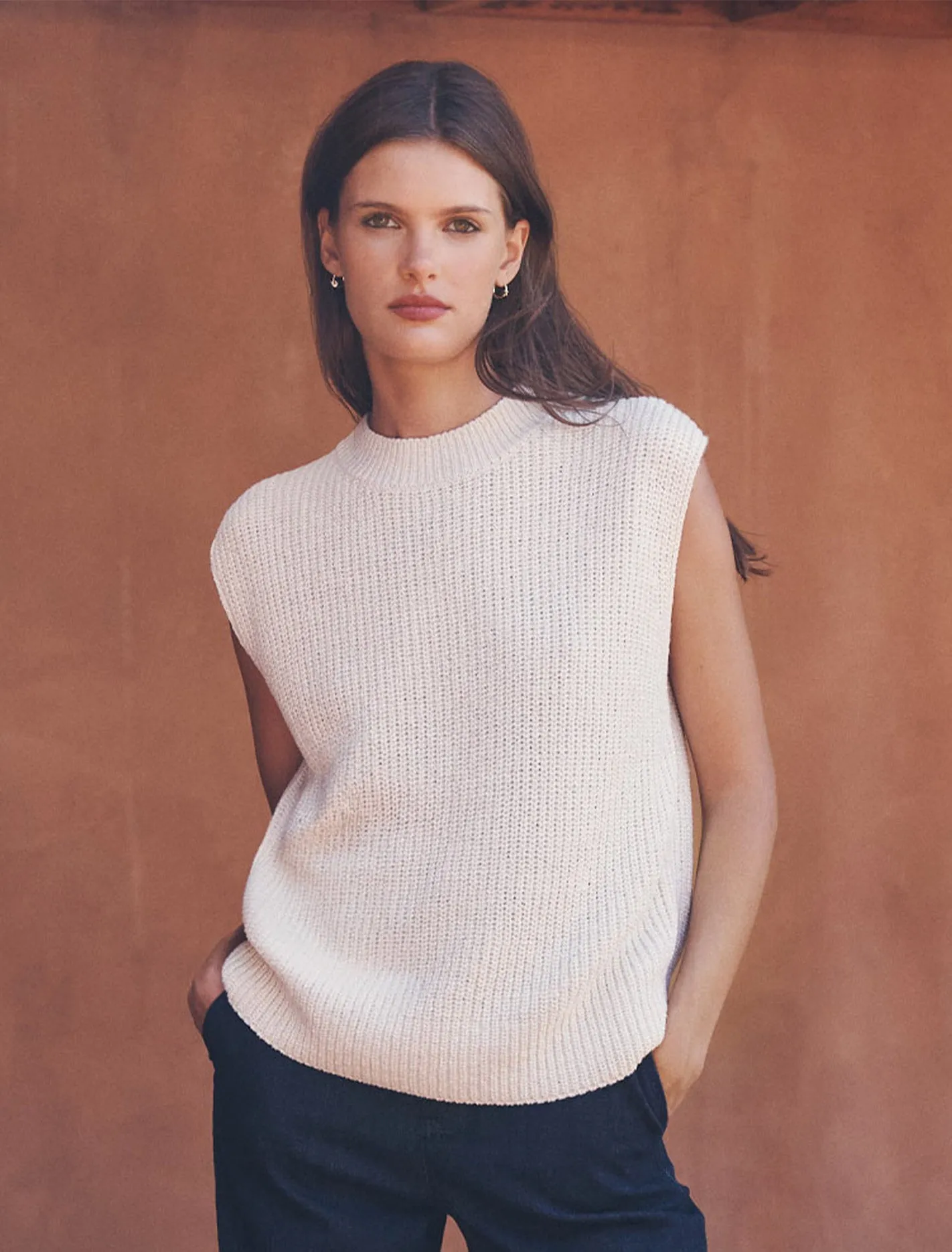 Emily Zip Detail Knit Tank Top