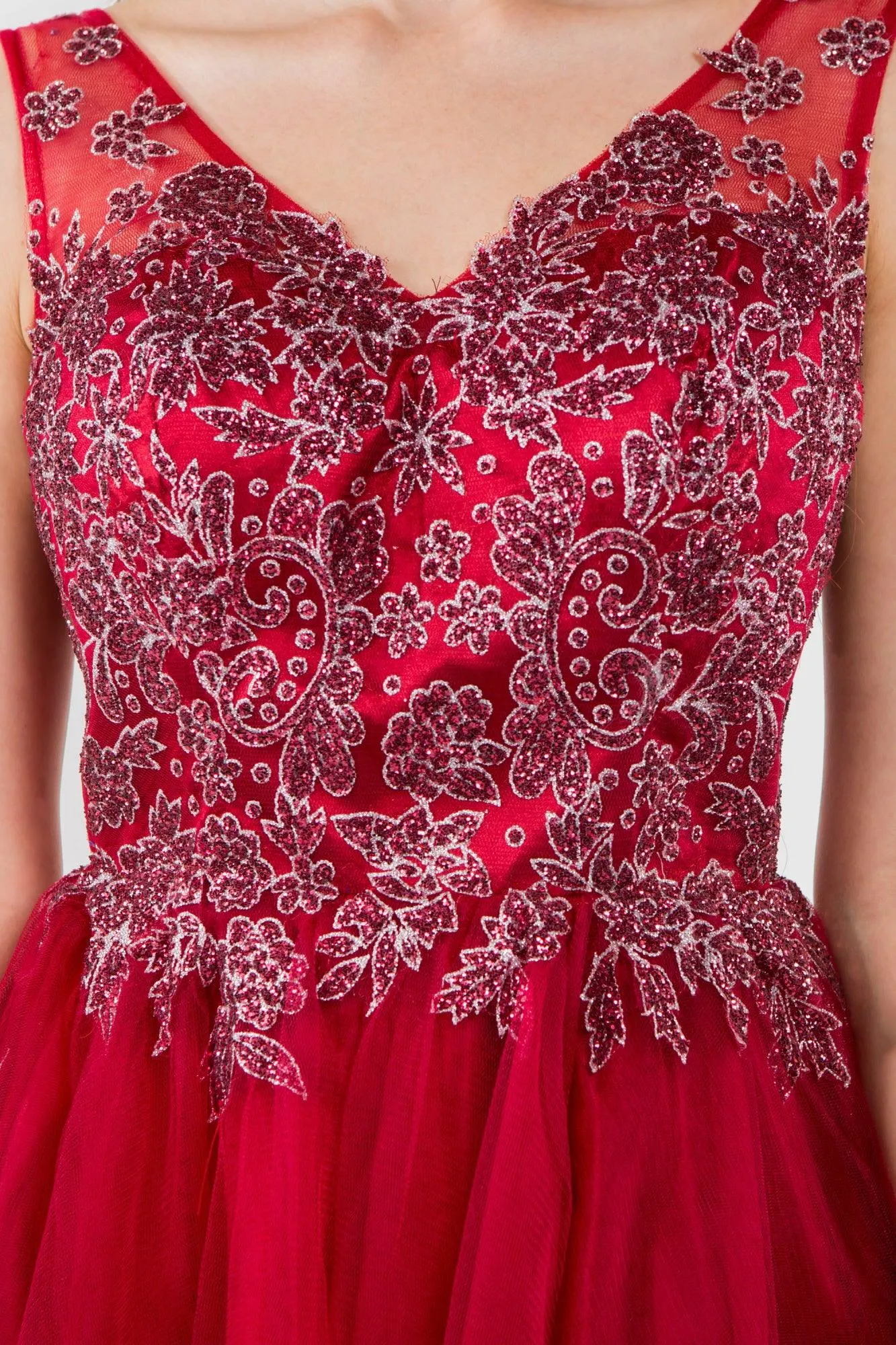 Glitter A Line Short Homecoming Dress