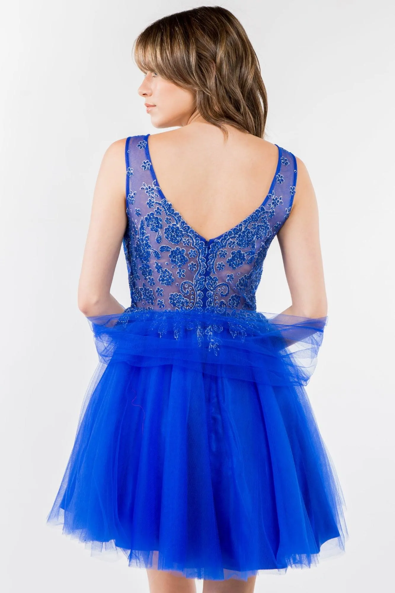 Glitter A Line Short Homecoming Dress