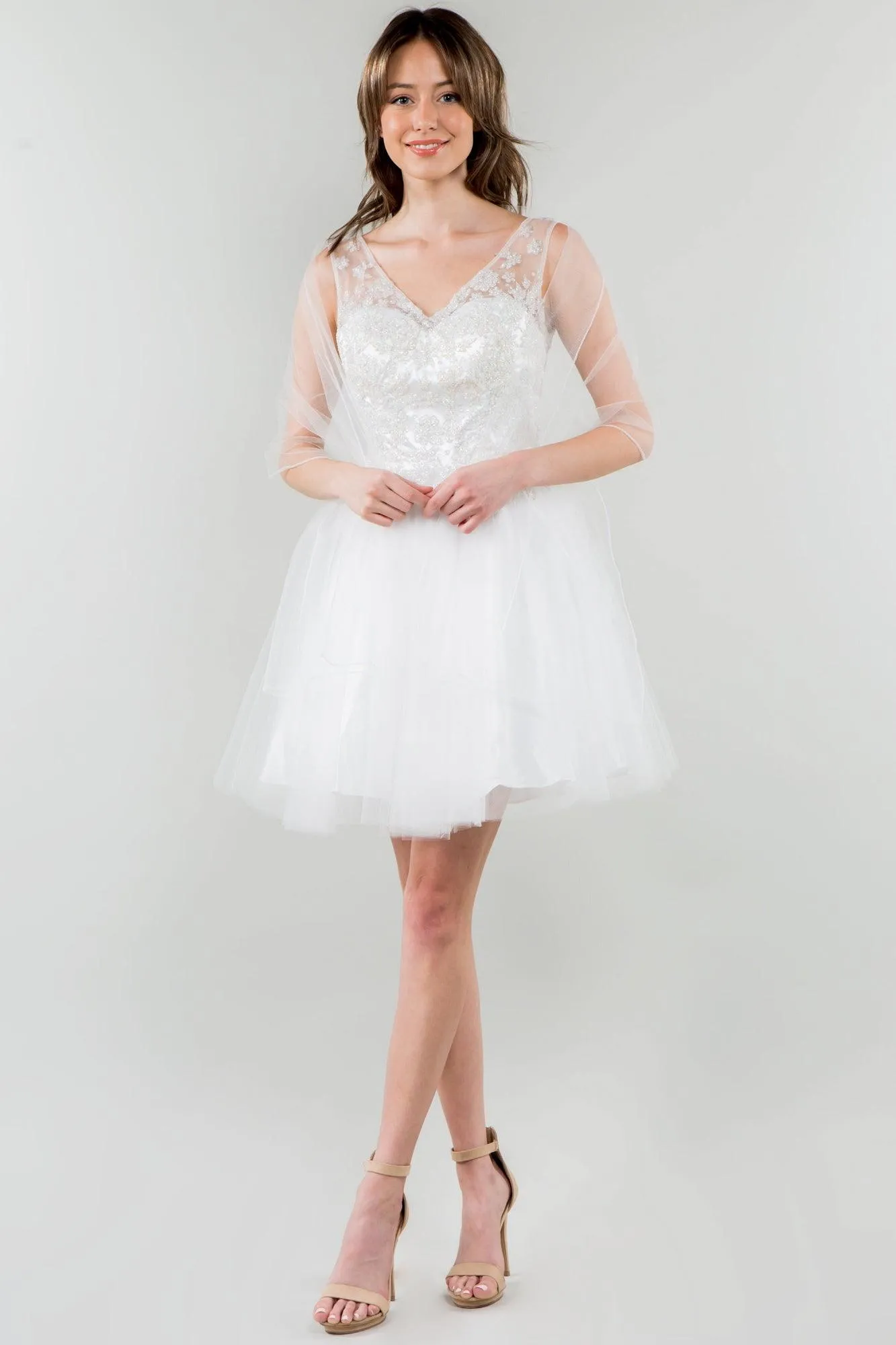 Glitter A Line Short Homecoming Dress