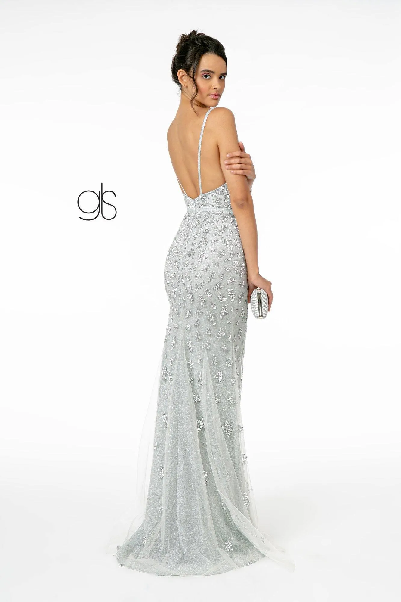Glitter Mesh Mermaid Long Prom Dress Sale