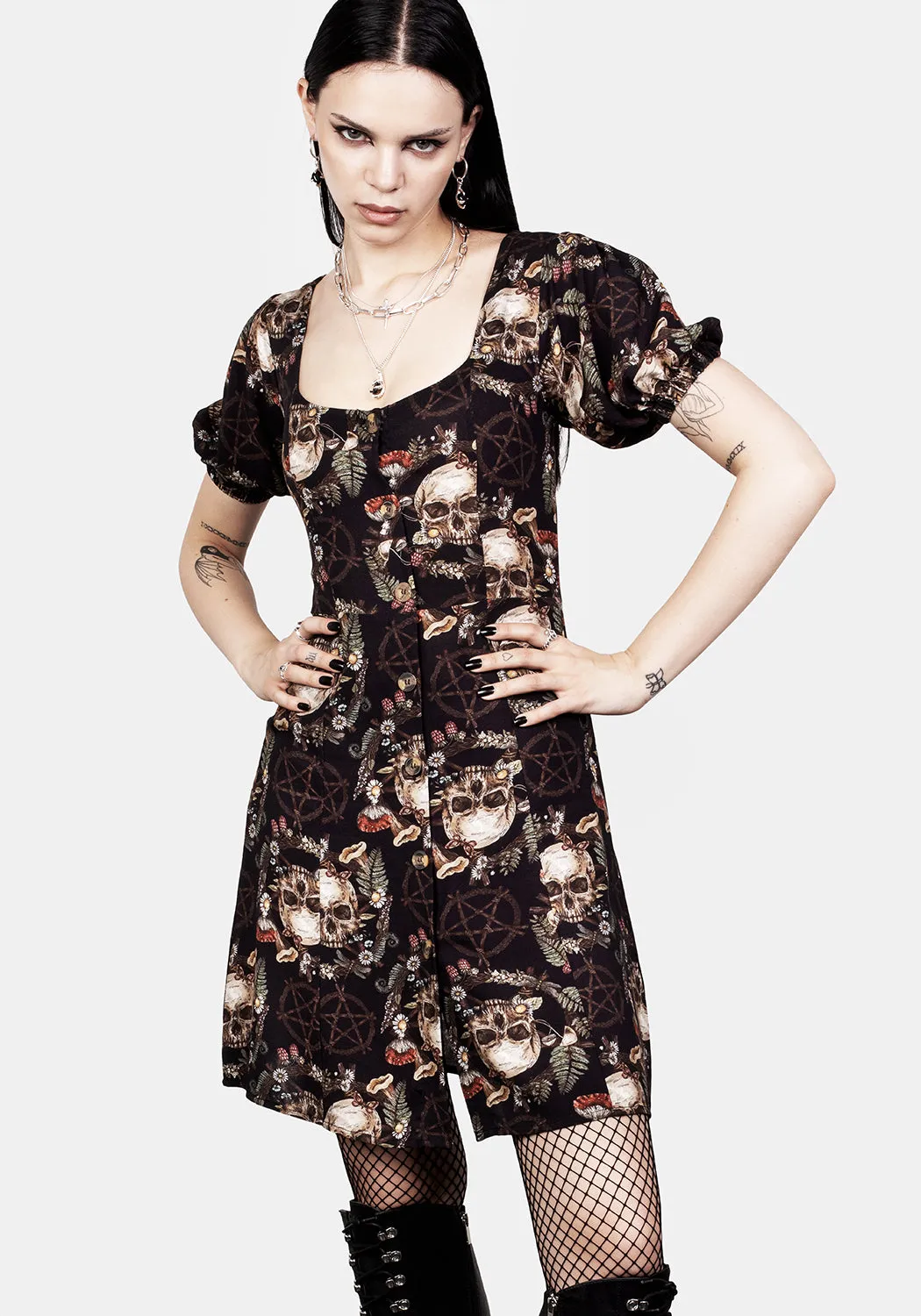 Goliath Puff Sleeve Mini Dress