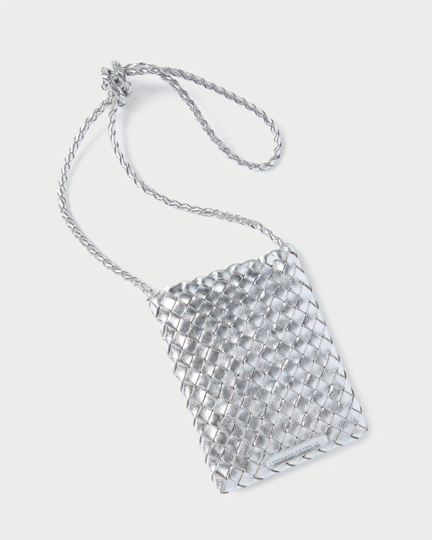 Grace Silver Mini Woven Crossbody