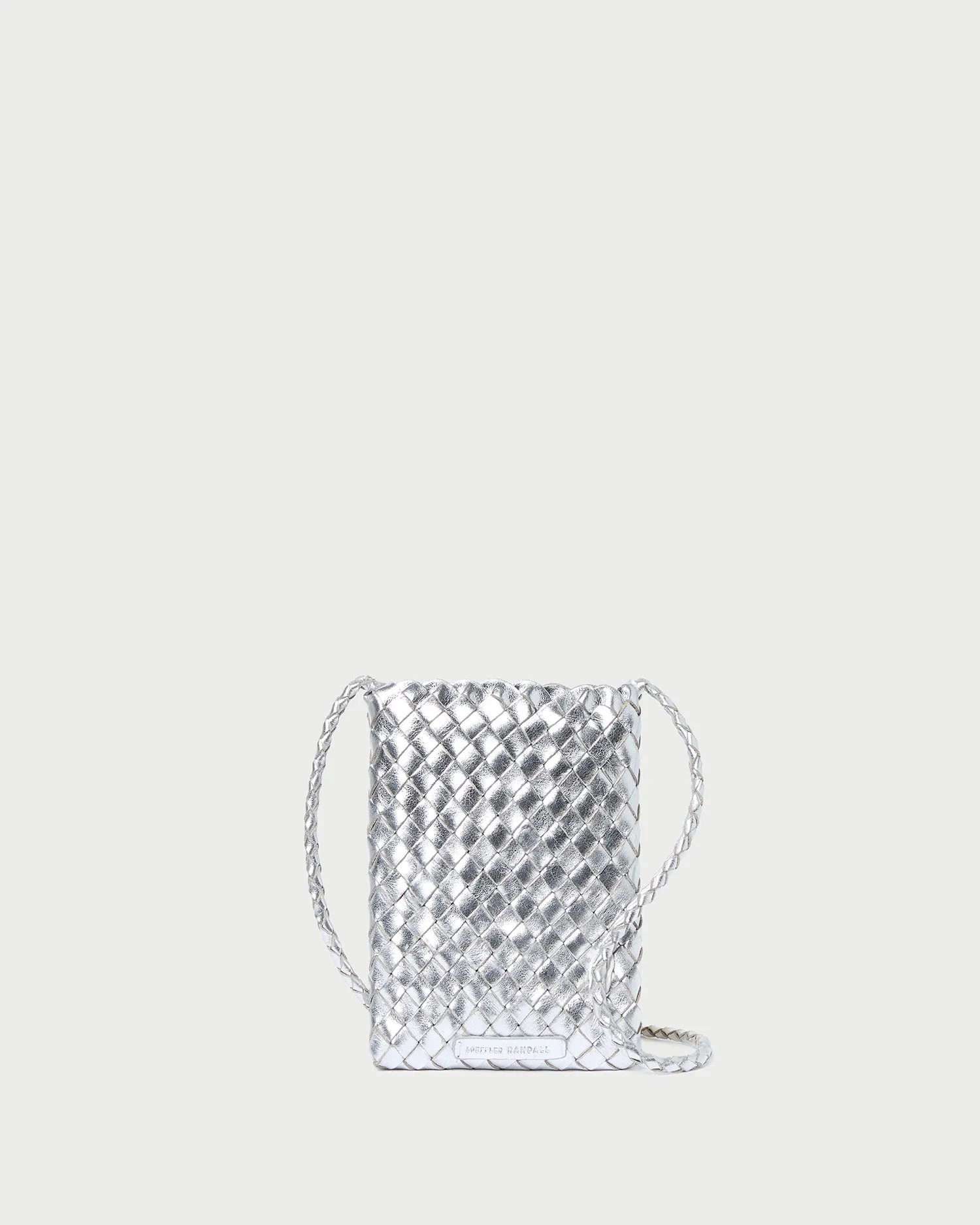 Grace Silver Mini Woven Crossbody